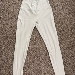 Women's Cream High-Waisted Pants